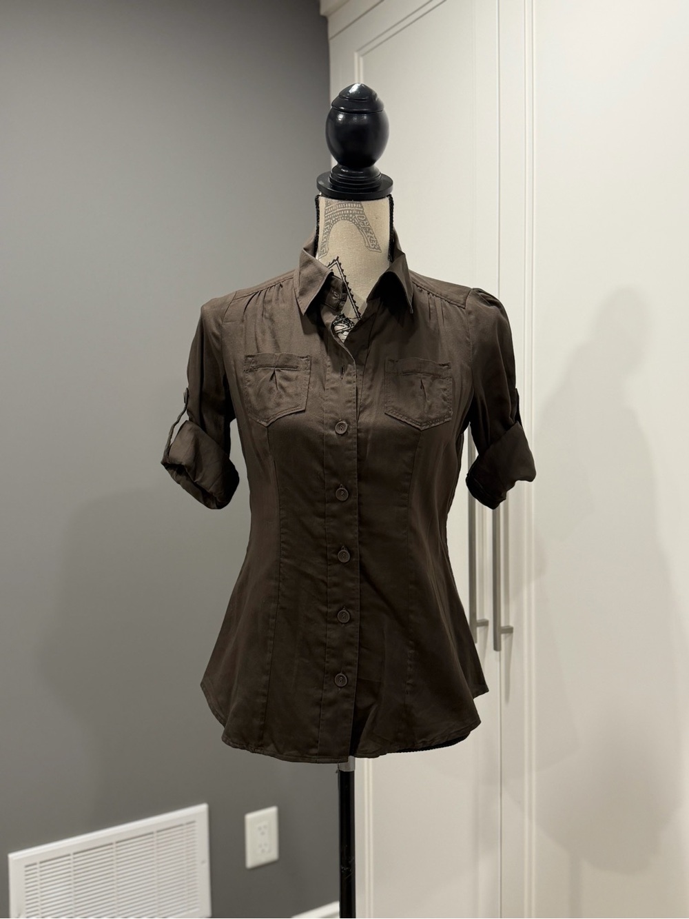 Banana Republic Safari Brown Button-Down Shirt